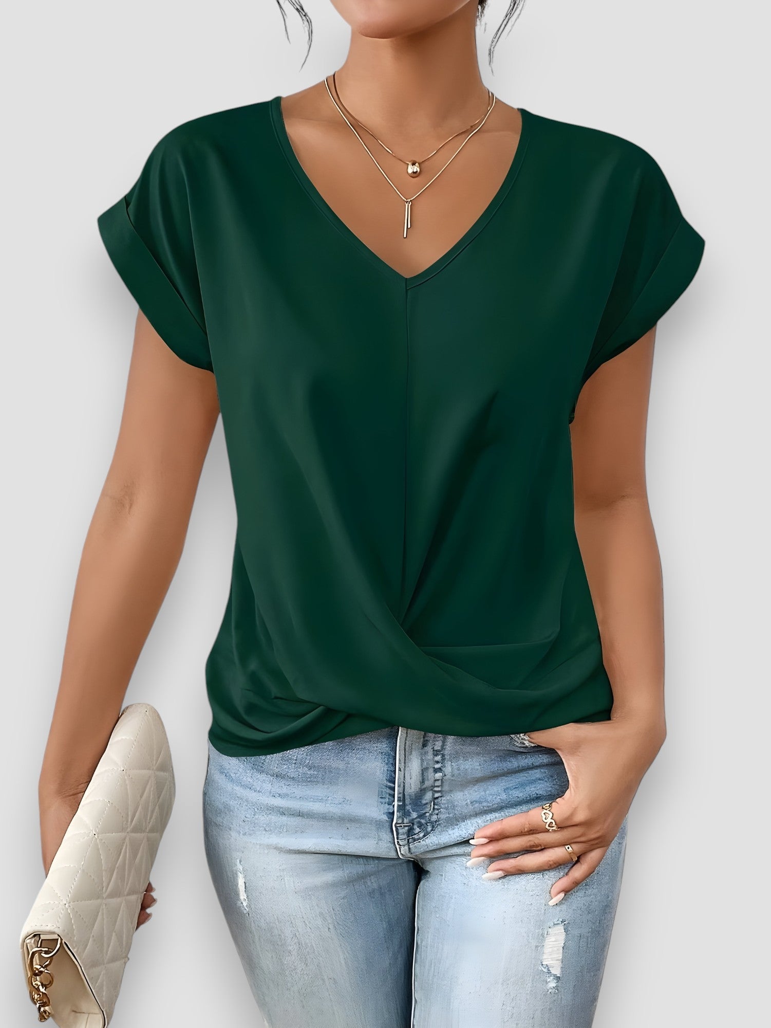 Sole | T-shirt casual con scollo a V