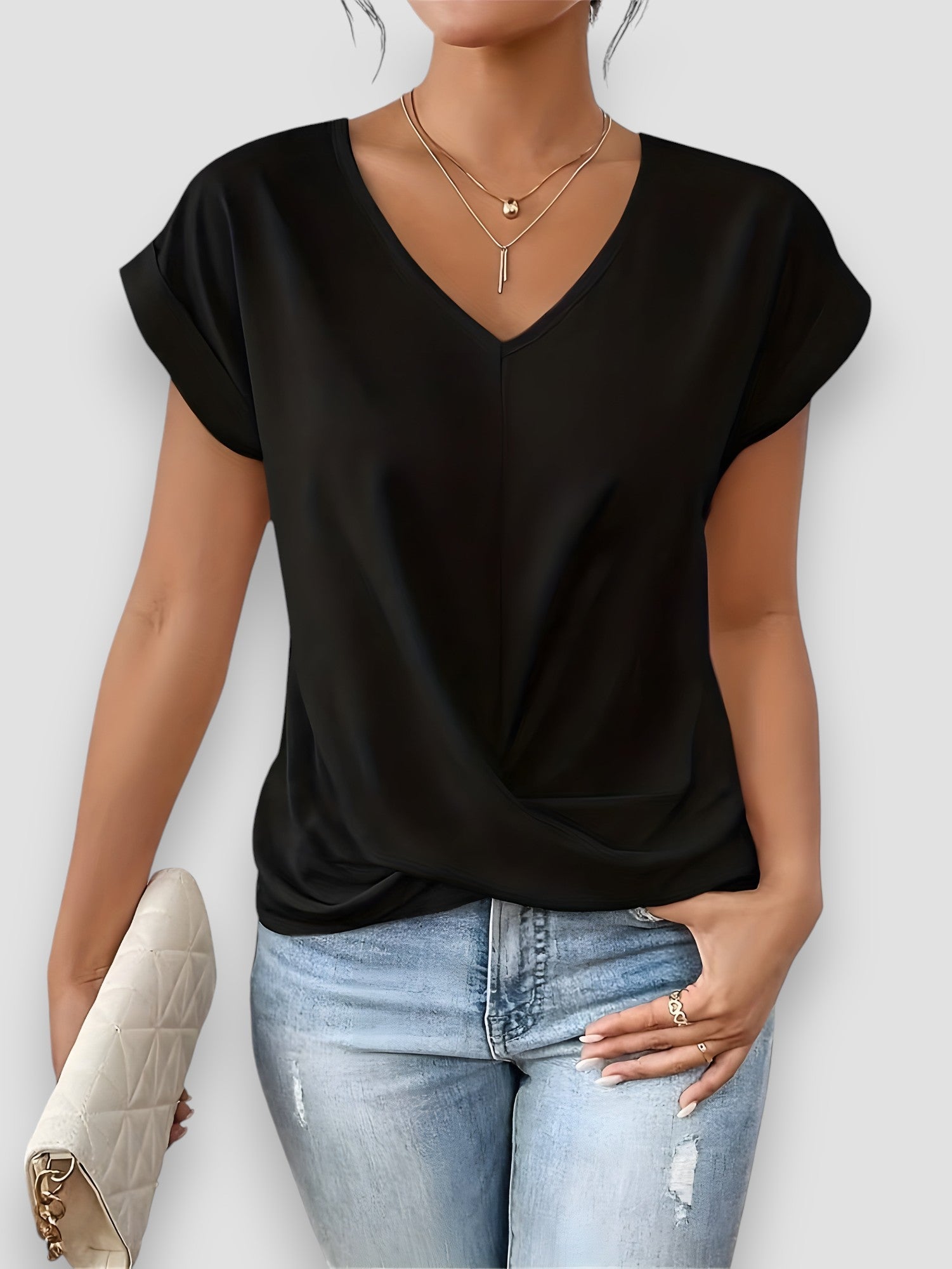 Sole | T-shirt casual con scollo a V