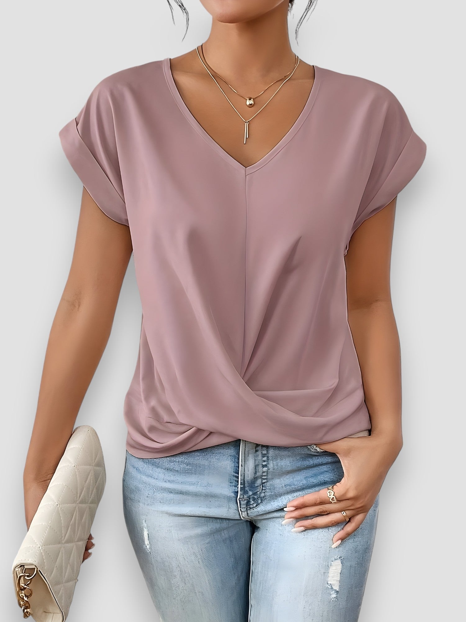 Sole | T-shirt casual con scollo a V