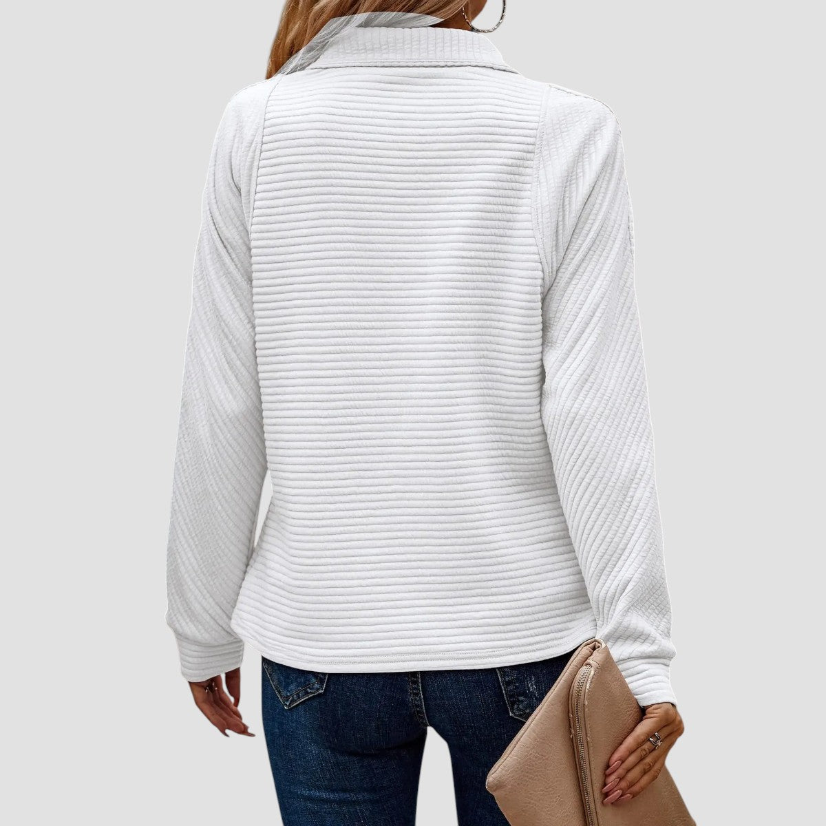 Chiara - Pullover con Zip Mezza