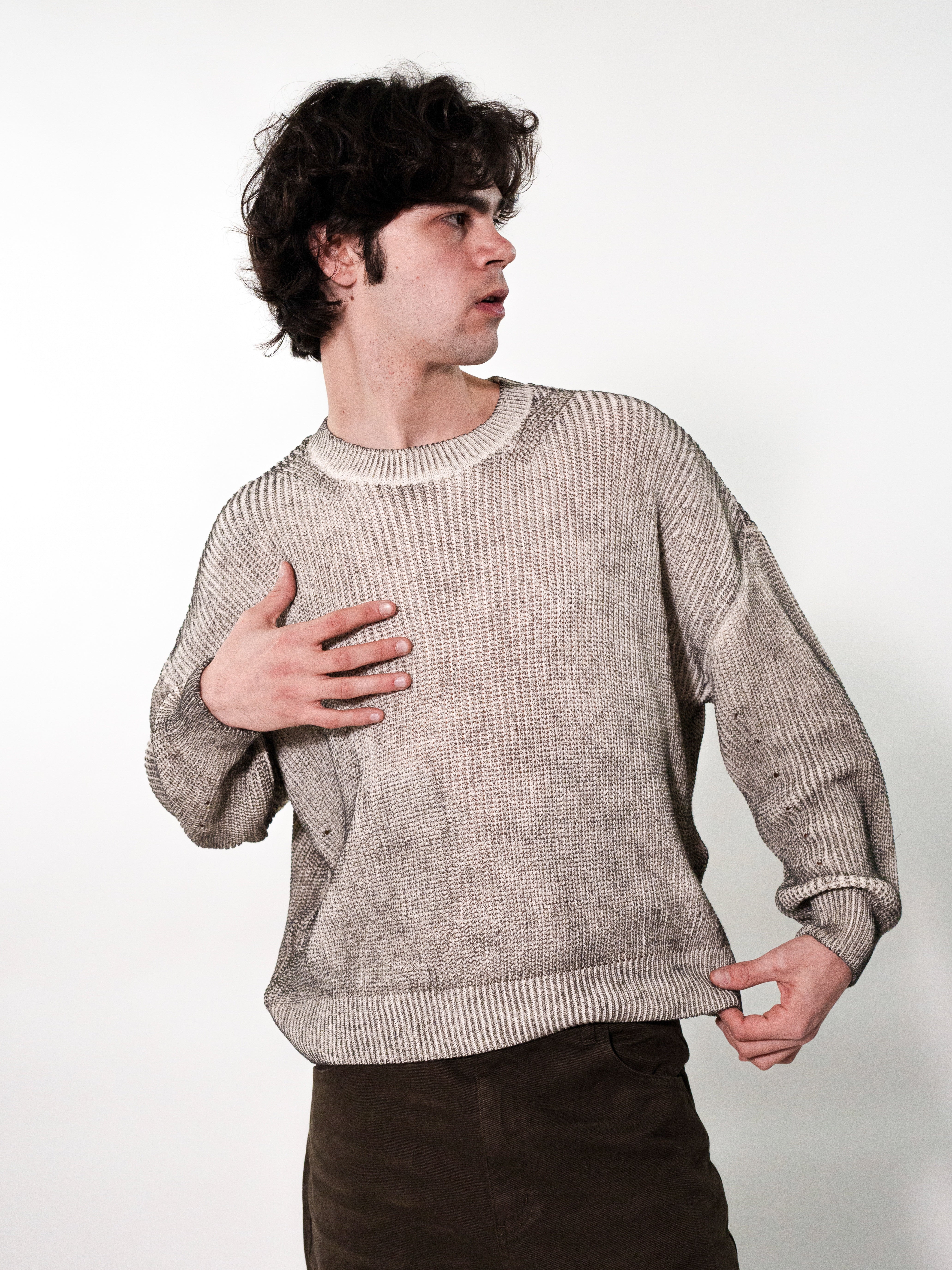 MAGLIONE IN MAGLIA EFFETTO VINTAGE