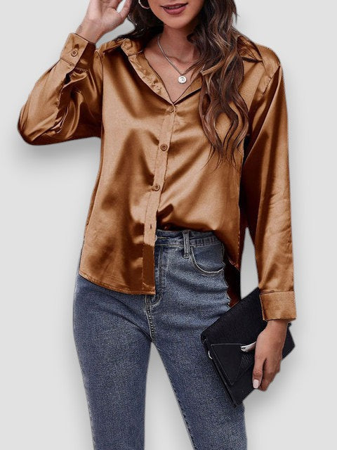 Elisa – Camicia di Seta a Maniche Lunghe