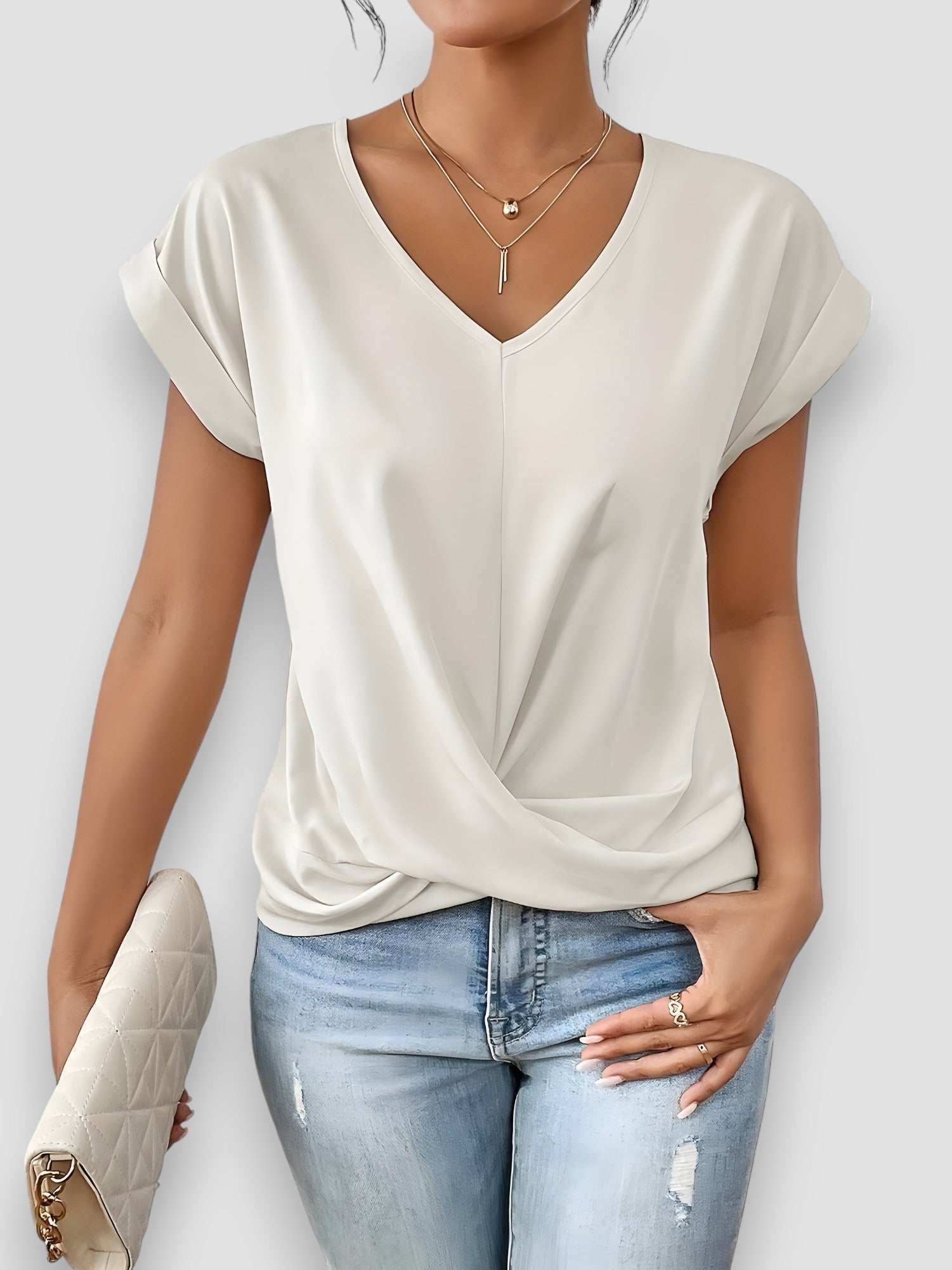 Sole | T-shirt casual con scollo a V