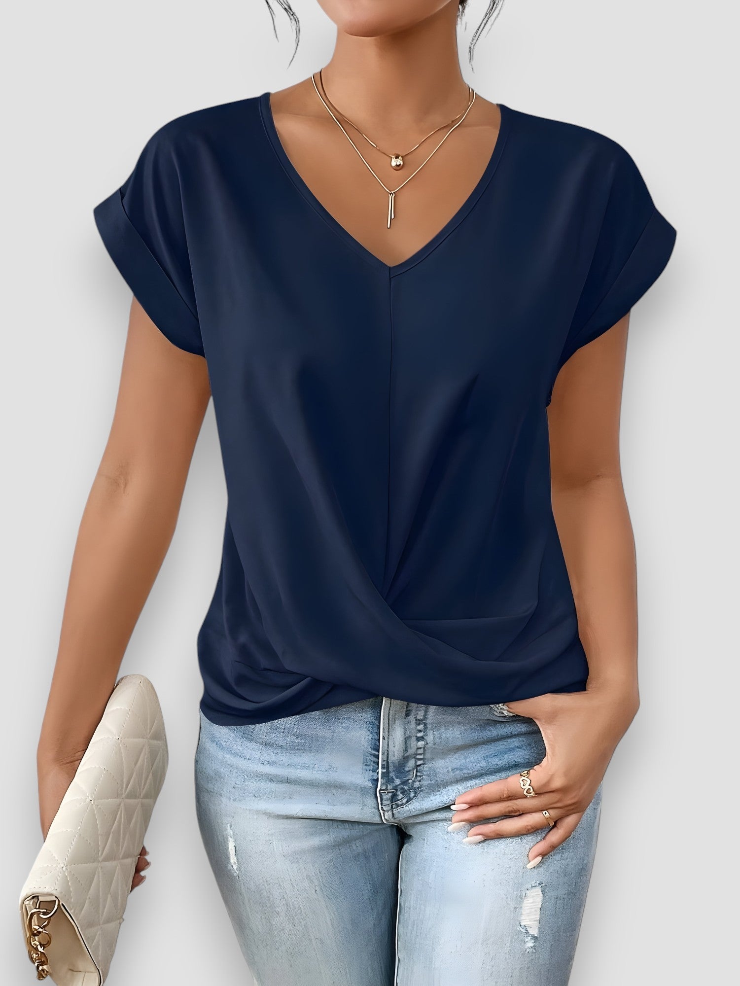 Sole | T-shirt casual con scollo a V