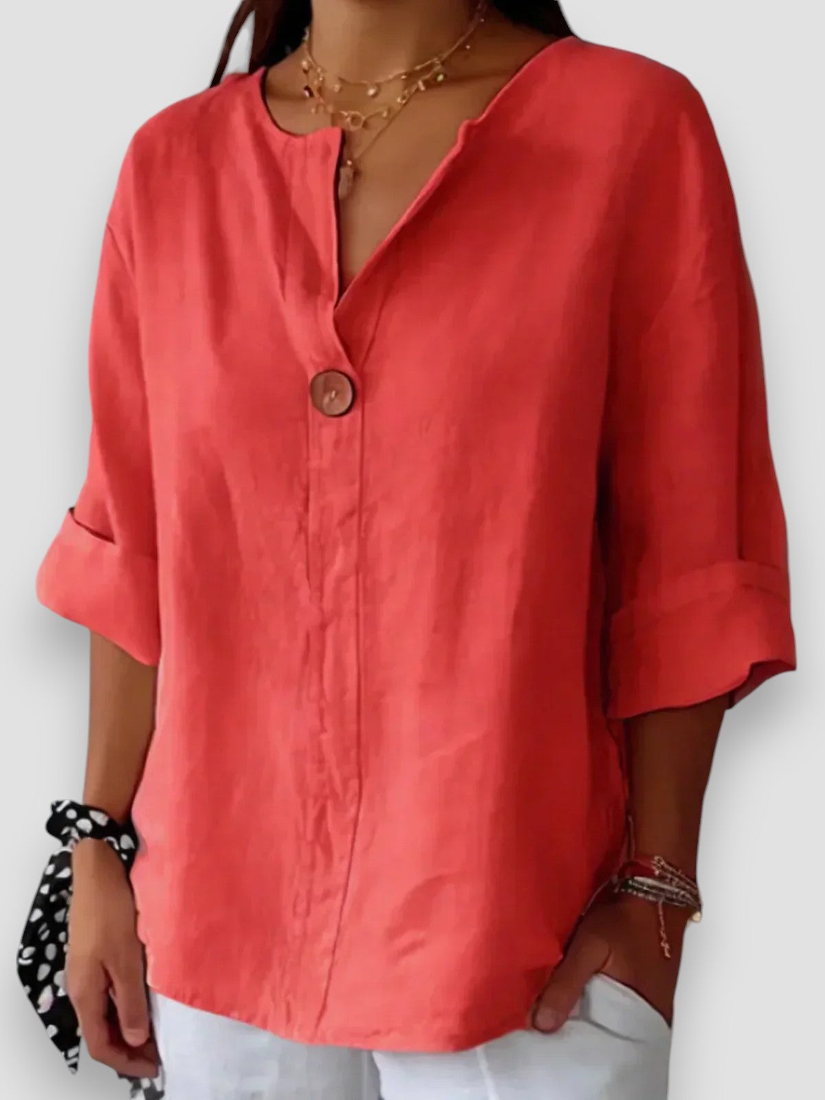 Tessa - Blusa Casual con Scollo a V