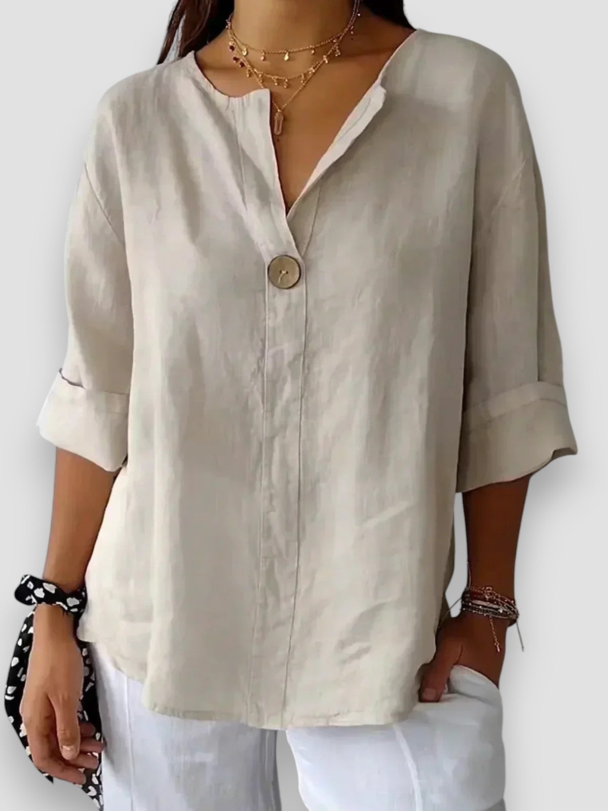 Tessa - Blusa Casual con Scollo a V