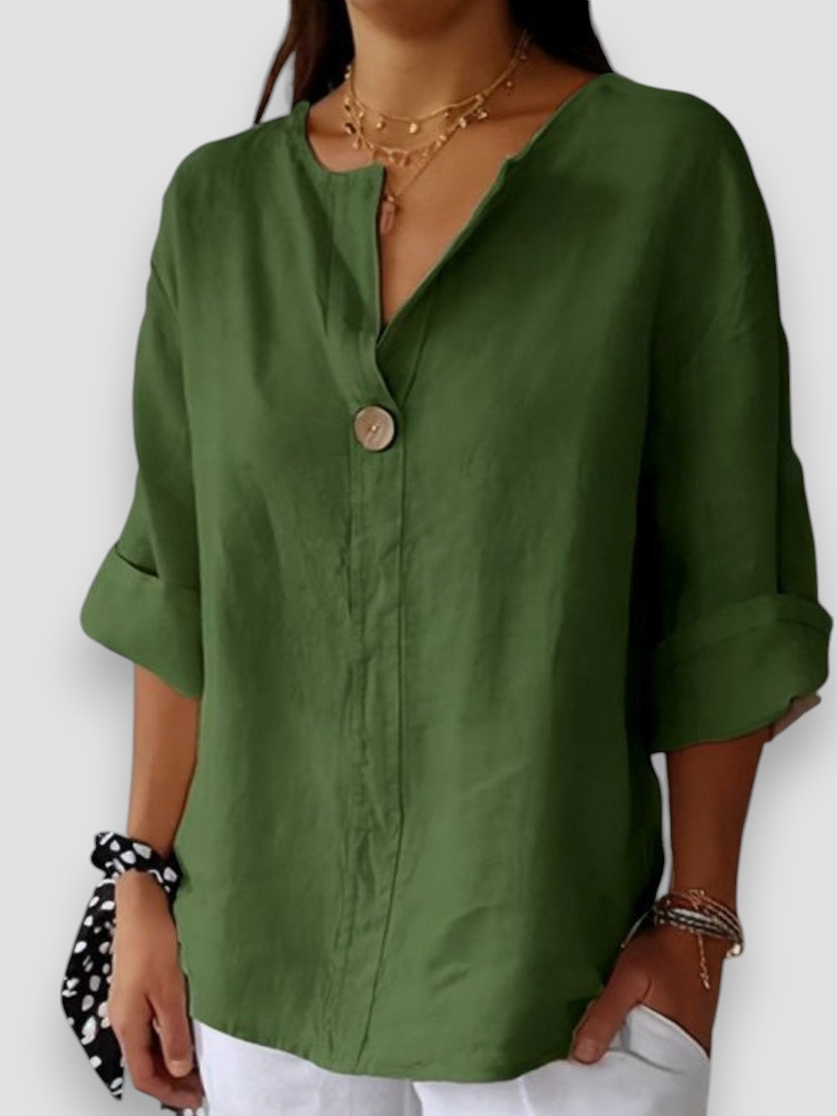 Tessa - Blusa Casual con Scollo a V