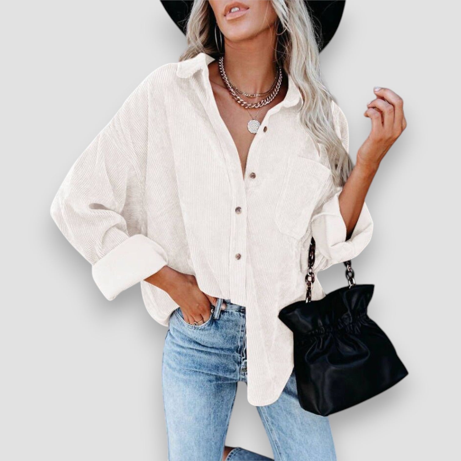 Chiara | Camicia in Velluto a Coste