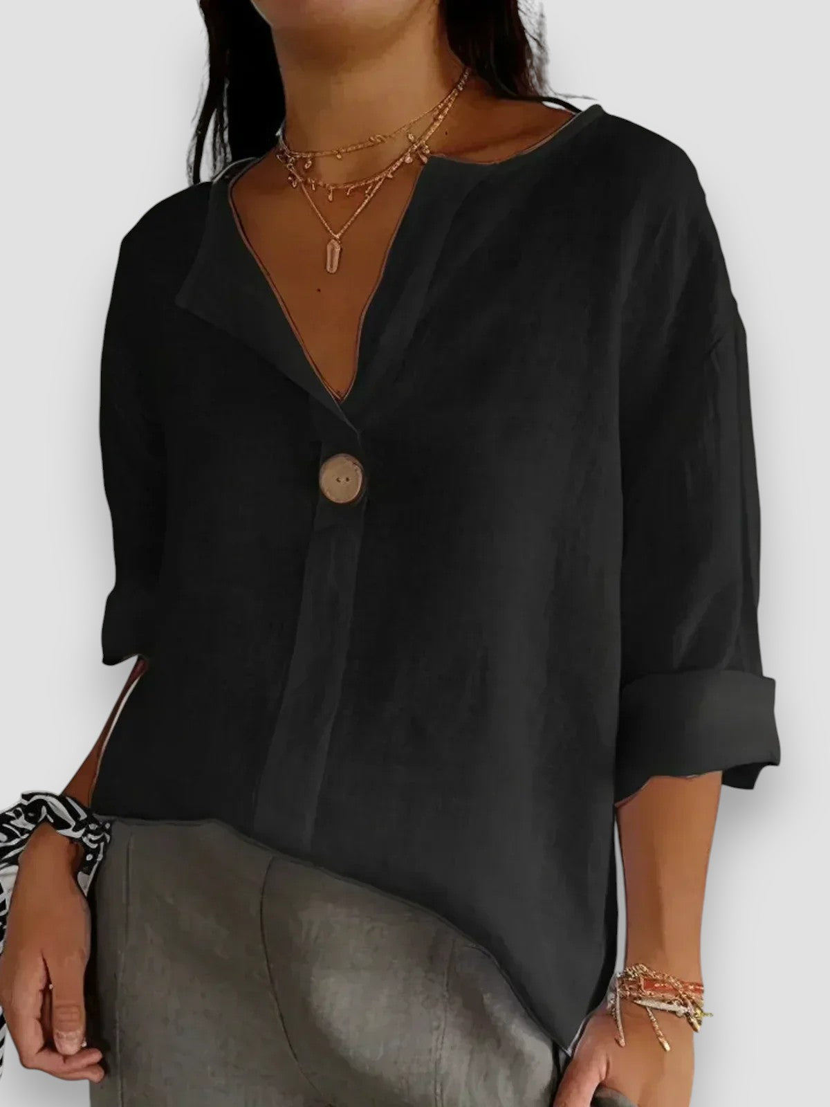Tessa - Blusa Casual con Scollo a V