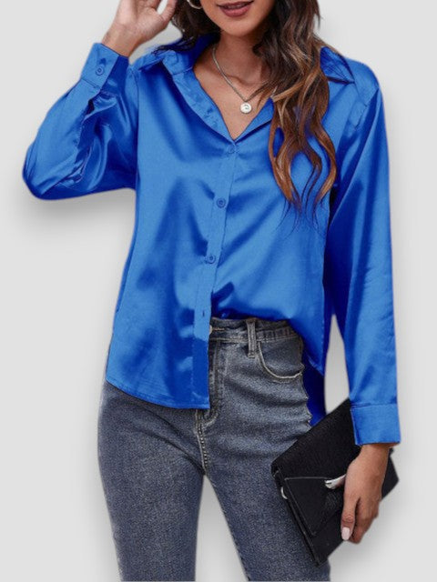 Elisa – Camicia di Seta a Maniche Lunghe