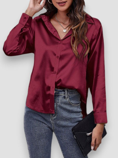 Elisa – Camicia di Seta a Maniche Lunghe