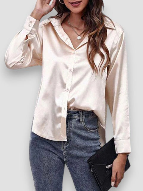Elisa – Camicia di Seta a Maniche Lunghe