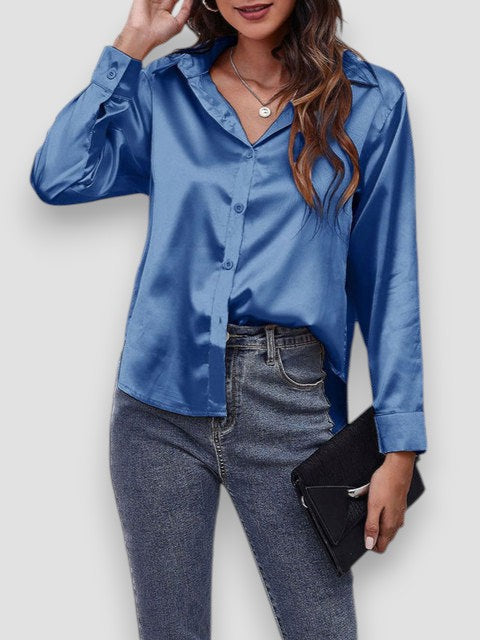 Elisa – Camicia di Seta a Maniche Lunghe