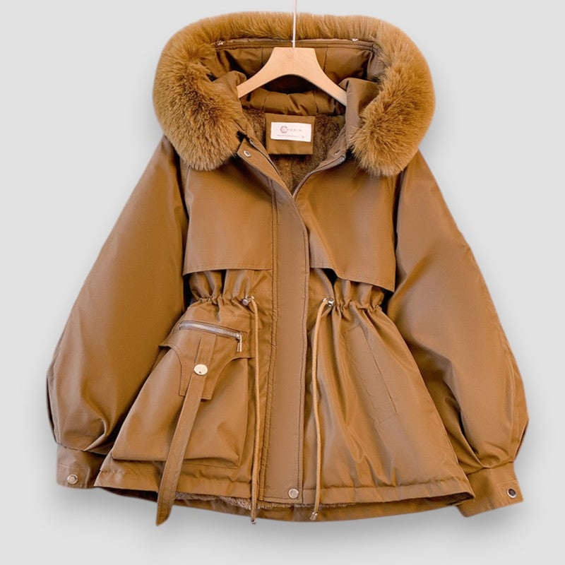 Isabella - Cappotto Invernale di Lusso con Colletto di Pelliccia