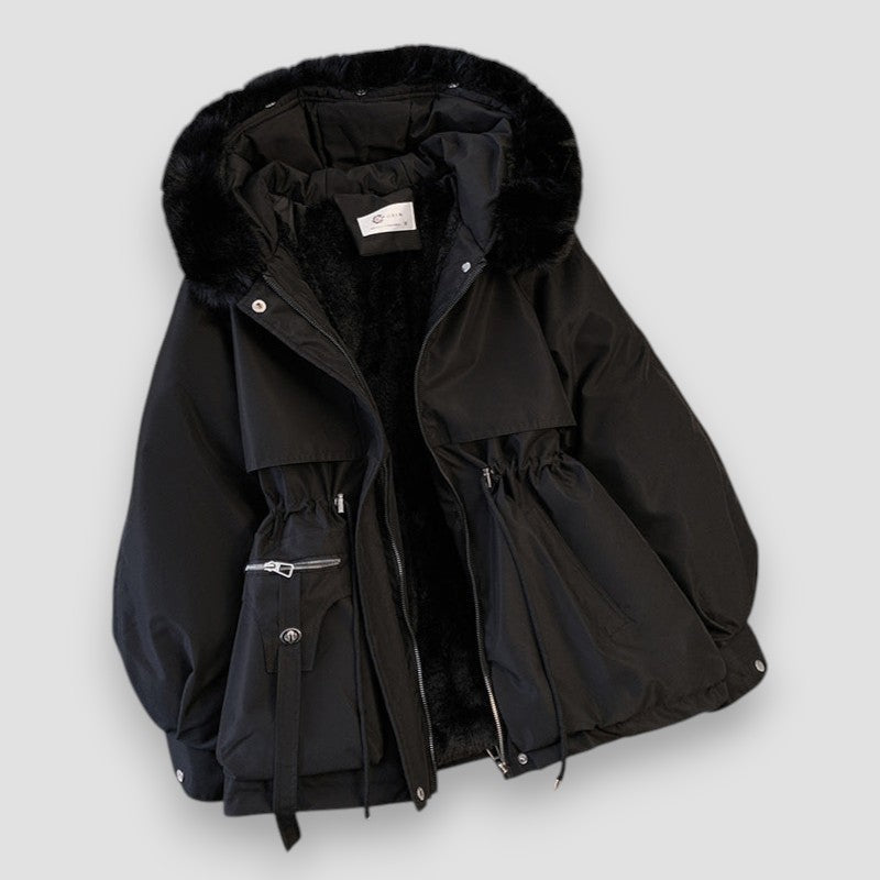 Isabella - Cappotto Invernale di Lusso con Colletto di Pelliccia