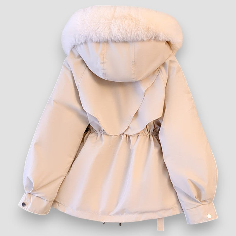 Isabella - Cappotto Invernale di Lusso con Colletto di Pelliccia