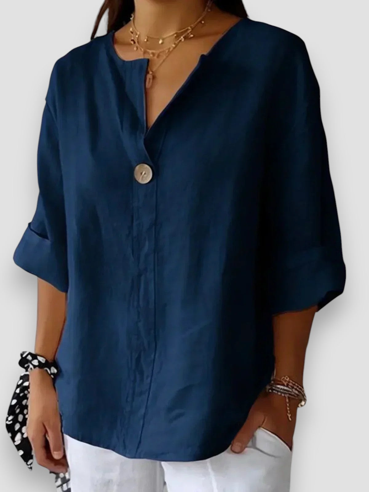 Tessa - Blusa Casual con Scollo a V