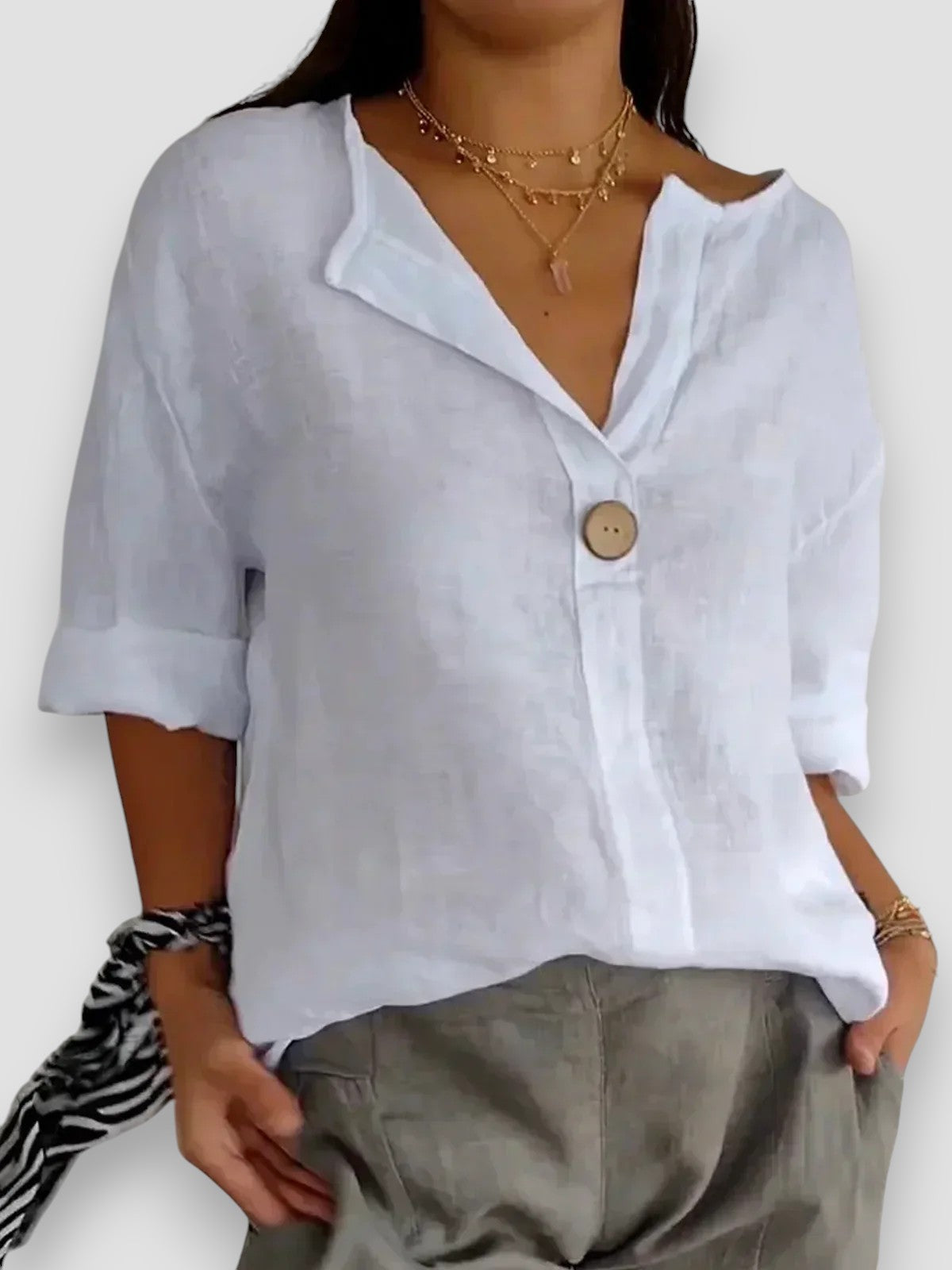 Tessa - Blusa Casual con Scollo a V