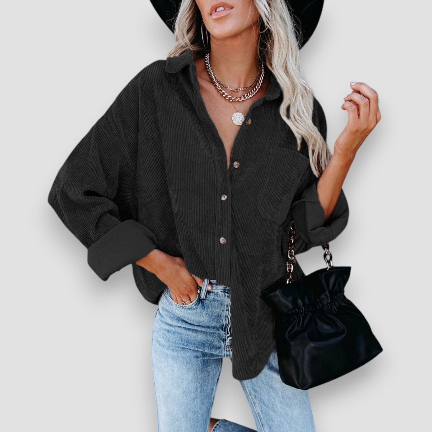Chiara | Camicia in Velluto a Coste
